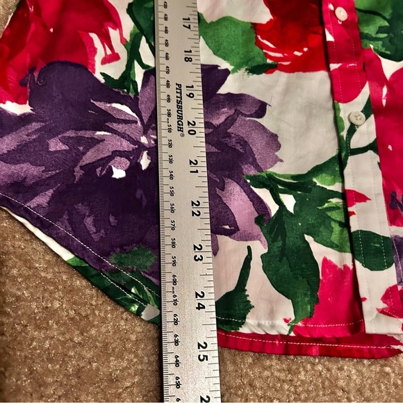 Ralph Lauren Vintage Long Sleeve Button Down Floral Shirt - Picture 7 of 7